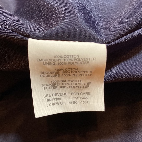 Blue Embroidery Circles on Black Cotton J. Crew w/Pockets Skirt Size 2 28” long - Picture 10 of 12